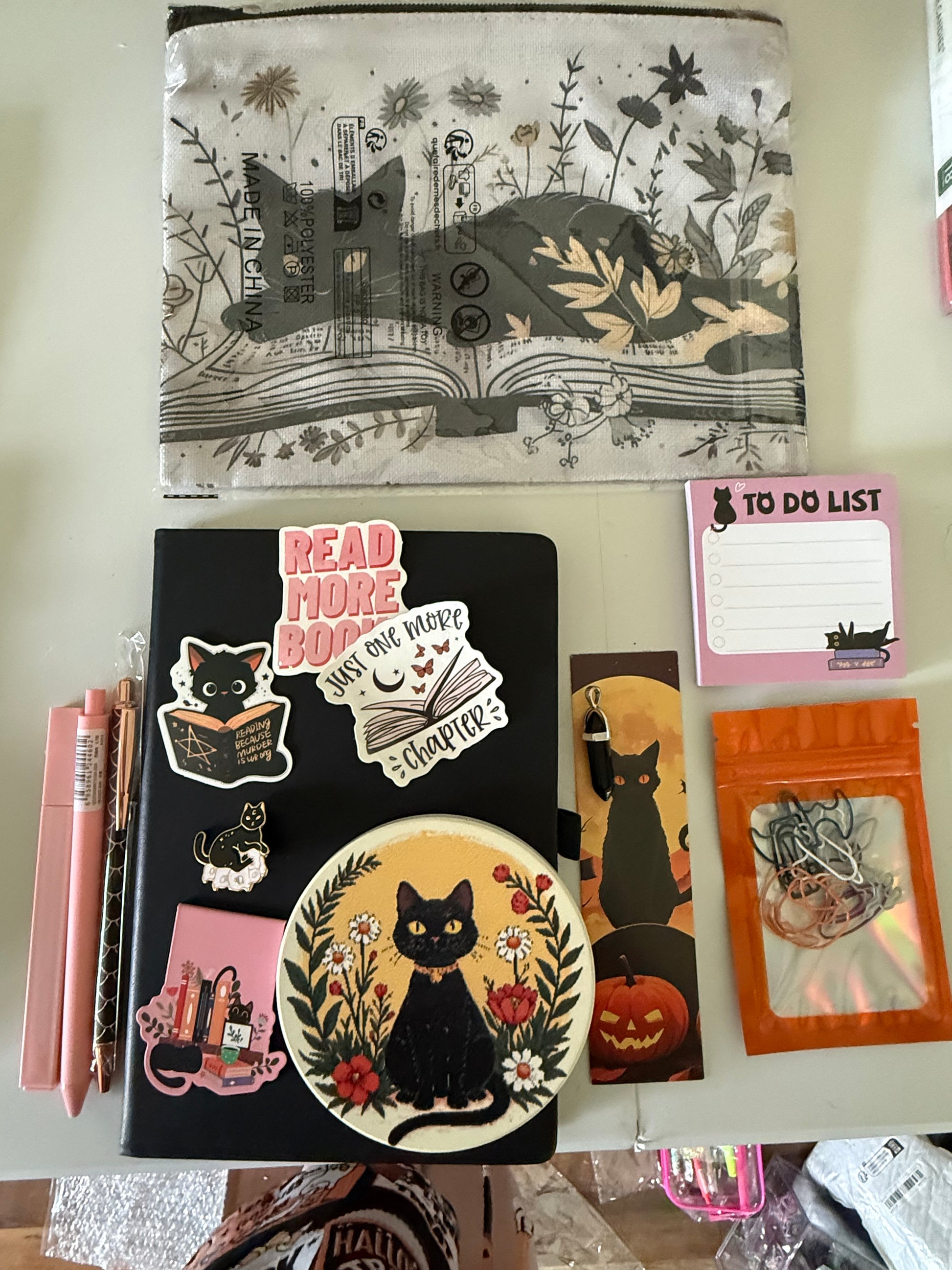 Black Cat Bundle Black and Pink